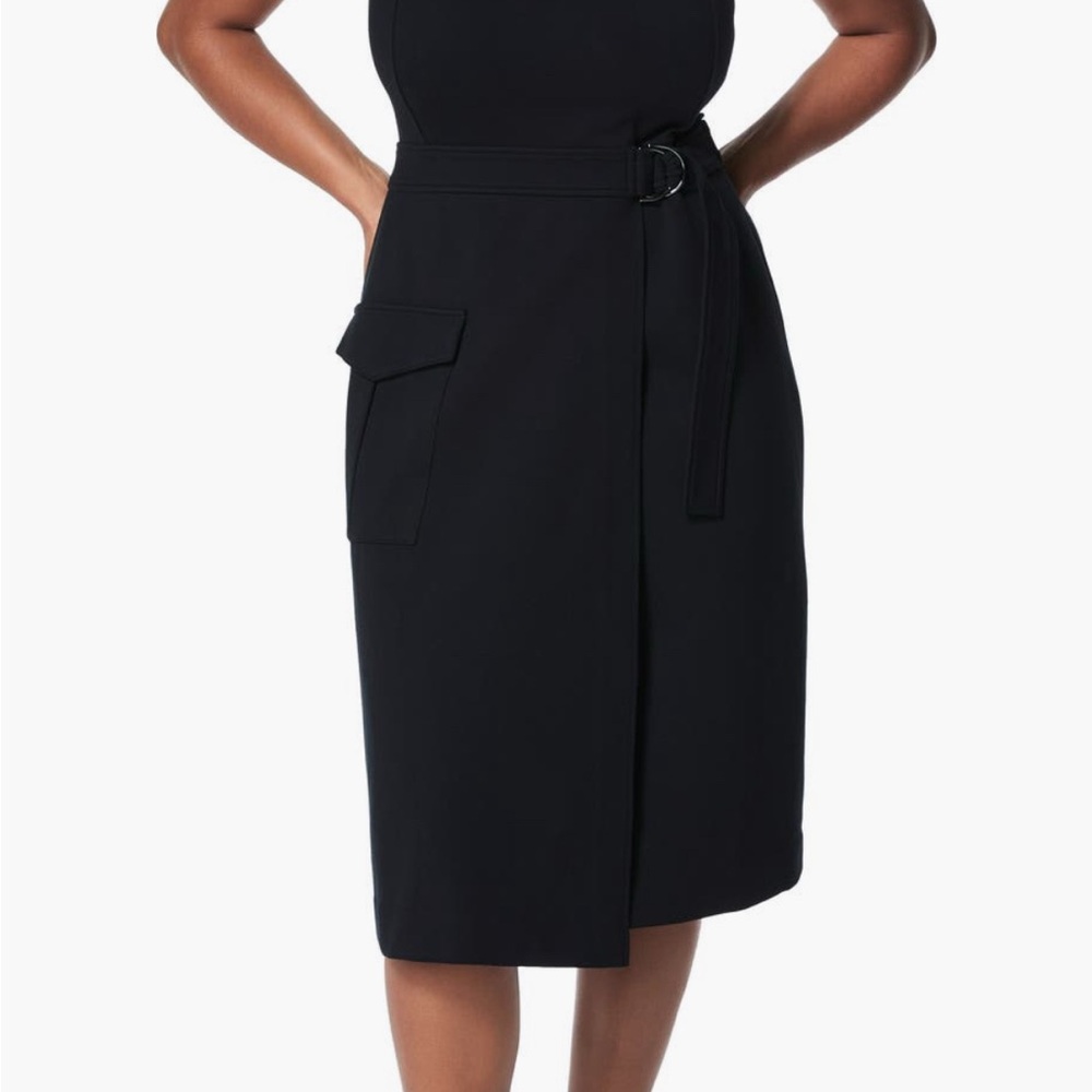 SPANX Black Belted Sleeveless Ponte Cargo Midi Dress Small NWT - Picture 6 of 13